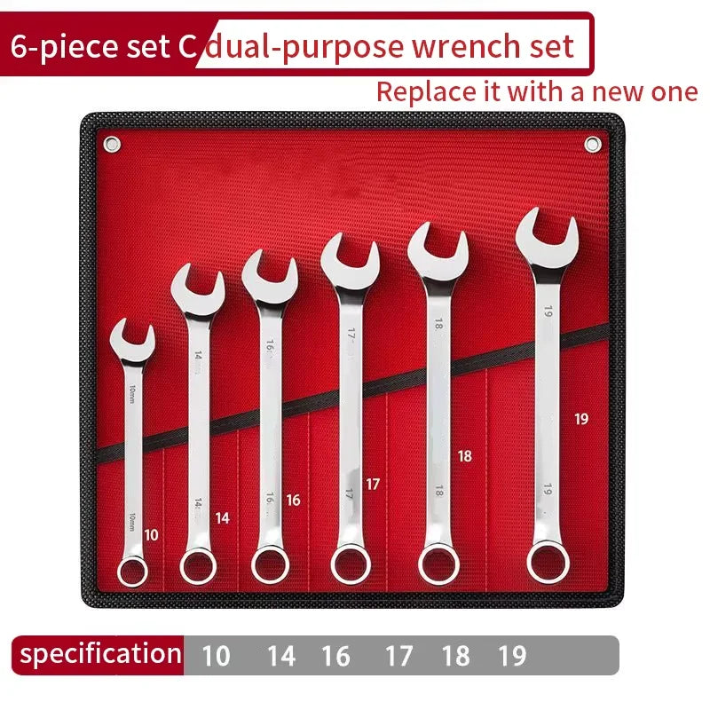 Wrench Set with Roll-Up Pouch, 6-24mm, - Hiddengem