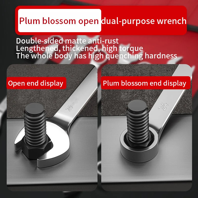 Wrench Set with Roll-Up Pouch, 6-24mm, - Hiddengem