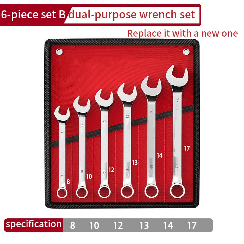 Wrench Set with Roll-Up Pouch, 6-24mm, - Hiddengem