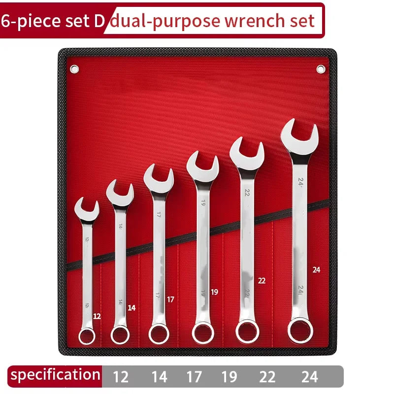Wrench Set with Roll-Up Pouch, 6-24mm, - Hiddengem