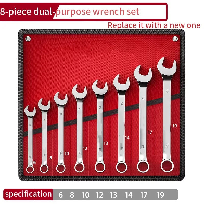 Wrench Set with Roll-Up Pouch, 6-24mm, - Hiddengem
