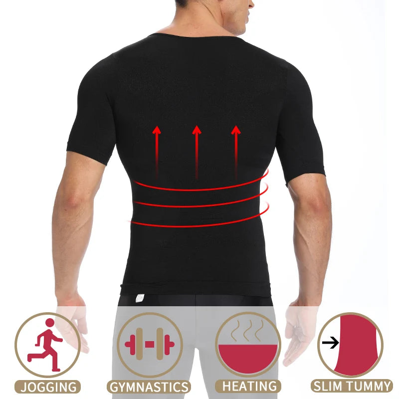 Men's shaper Underwear Waist Trainer Corrective Posture Vest Corset - Hiddengem
