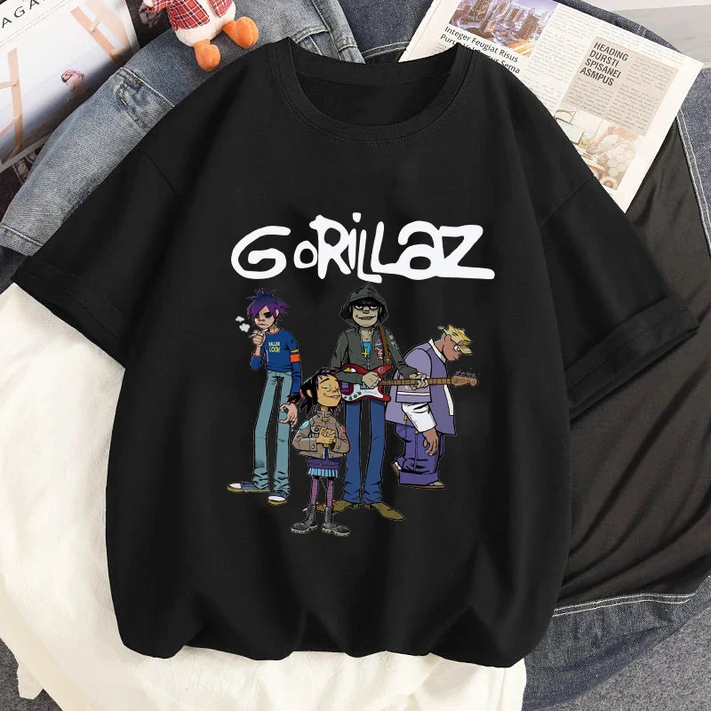 Gorillaz Rock Graphic T-Shirt - Hiddengem