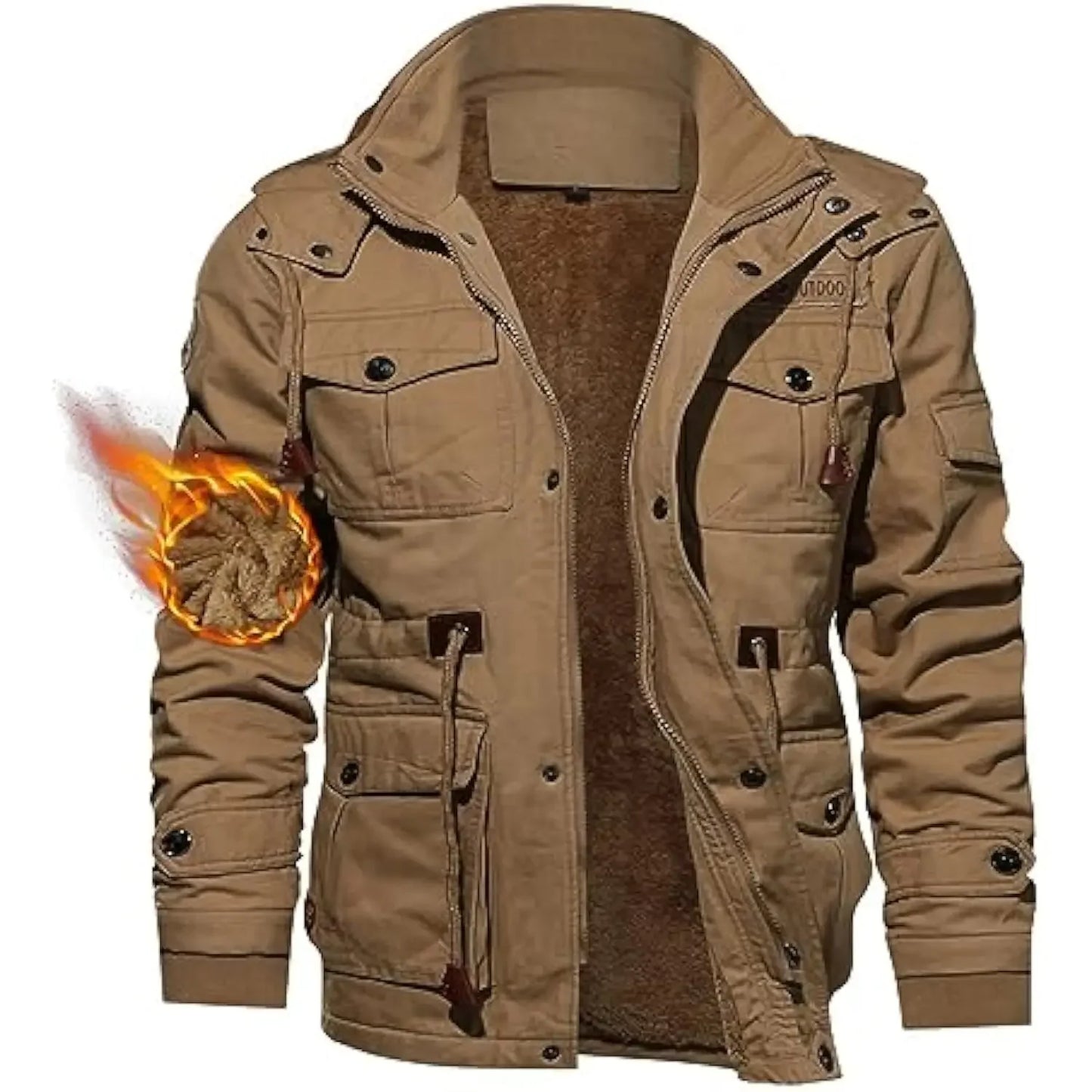 Mens Winter New Hooded Parkas Cargo Coats - Hiddengem