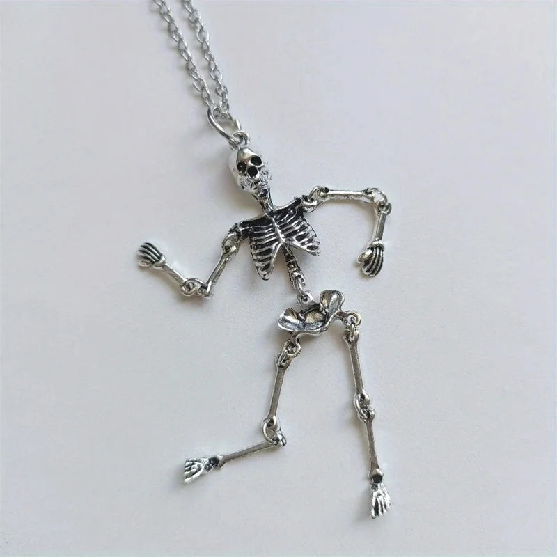 Halloween Vintage Skeleton Skull Pendant - Hiddengem