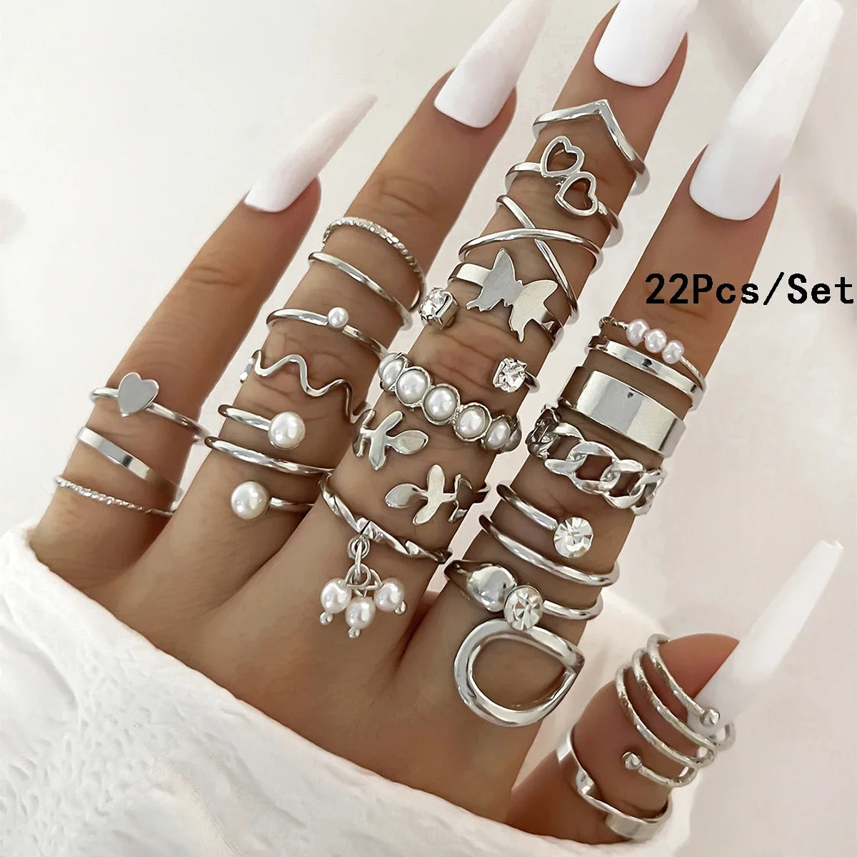 30Pcs Bohemian Geometric Knuckle Rings - Hiddengem