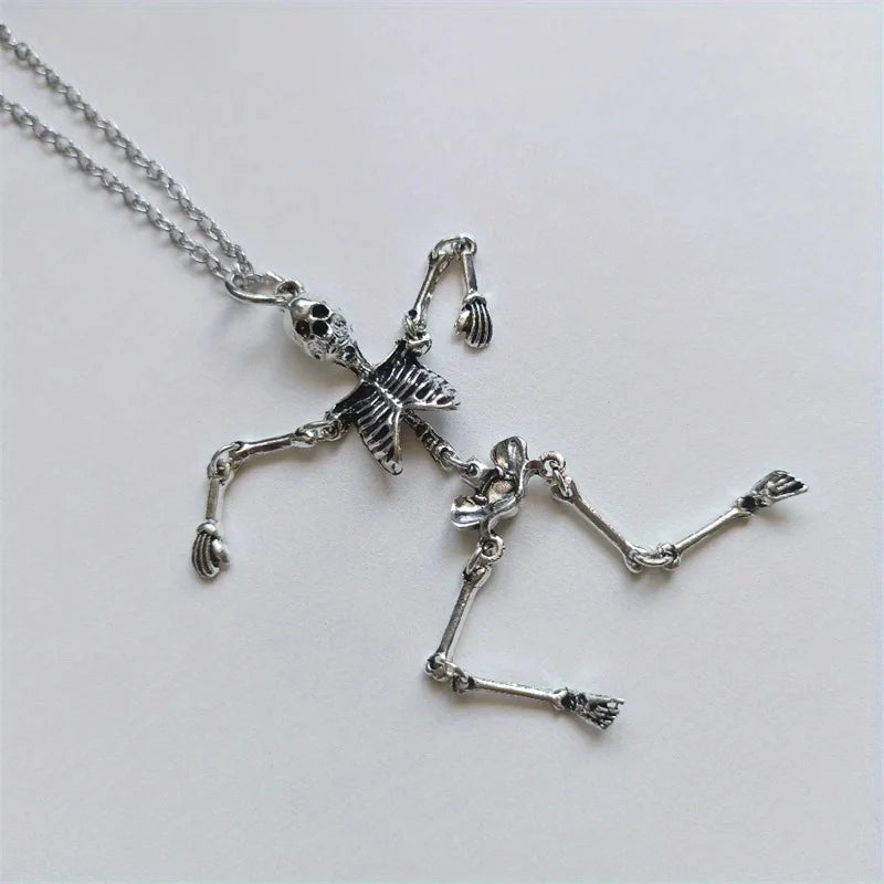 Halloween Vintage Skeleton Skull Pendant - Hiddengem