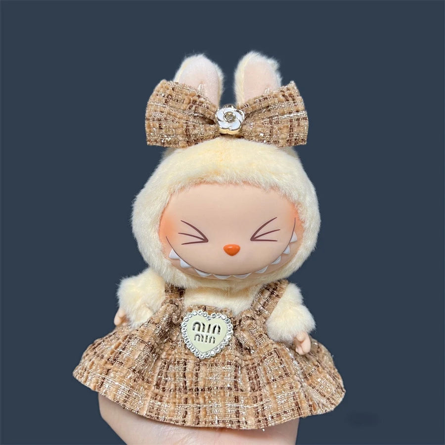 17cm Labubu Doll's Clothes Cute Fashion V1V2 Idol Clothing DIY Kids Gift Labubu Dress Cloak Gift Clothes Hair accessories Ropa