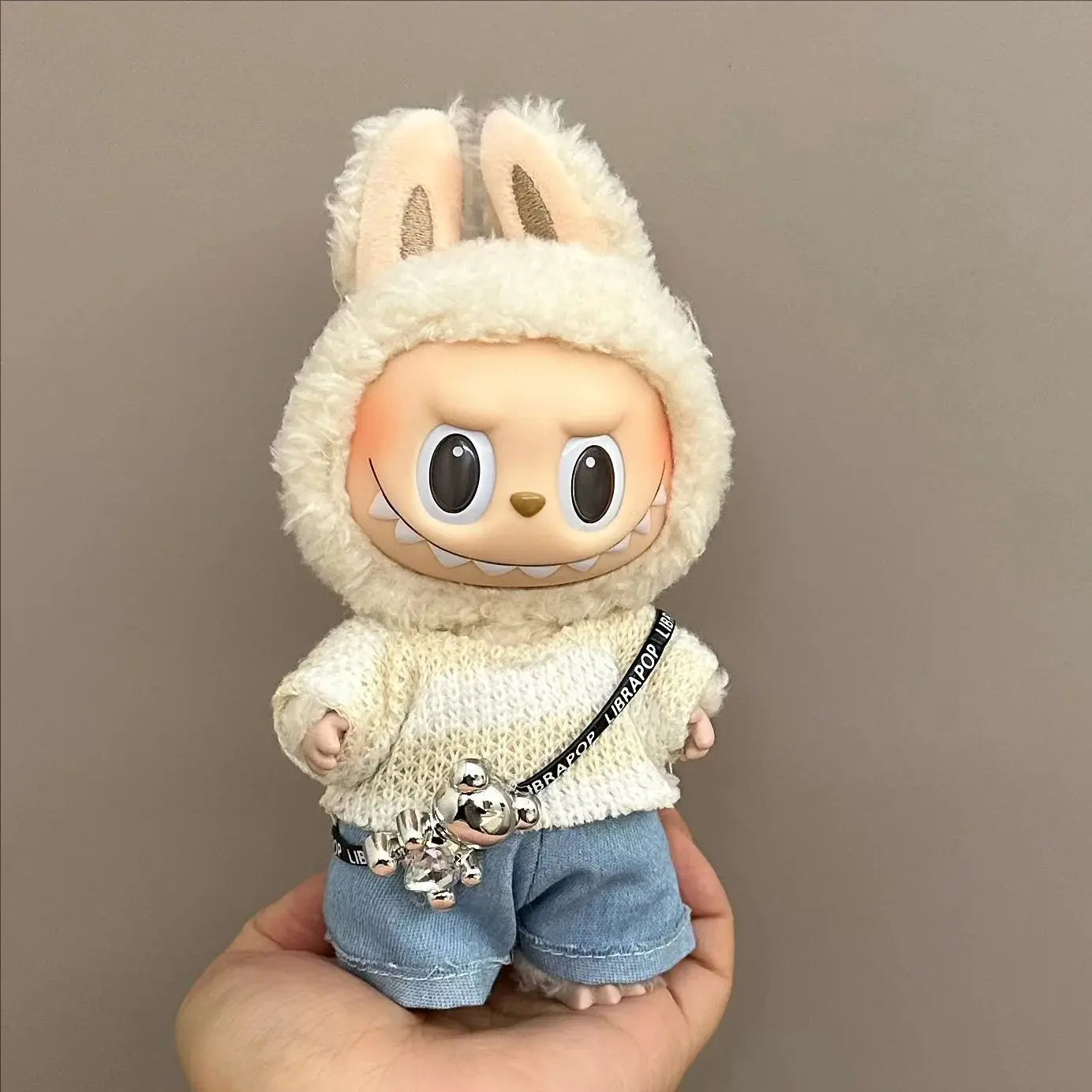 2025 New Labubu Clothing Popular New Products Fashion Velcro 17cm Doll Cute Dress Casual Set Skirt Plush Toy Clothing