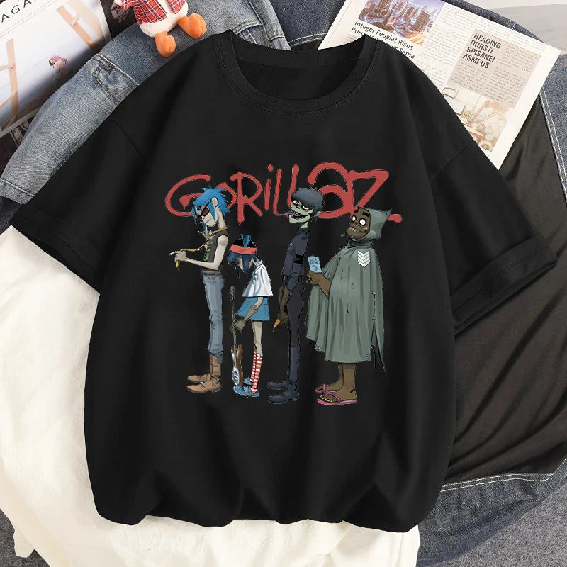 Gorillaz Rock Graphic T-Shirt - Hiddengem