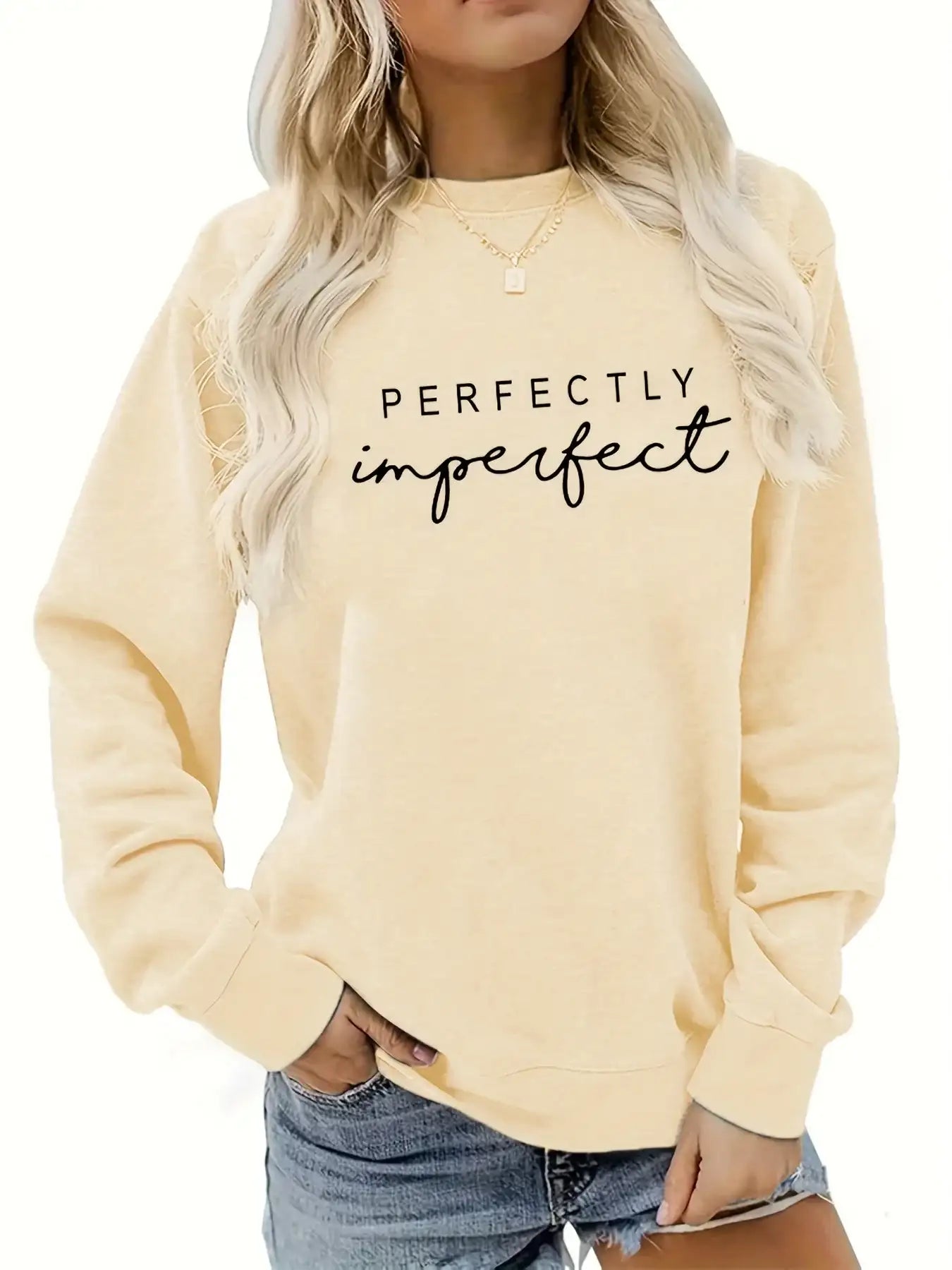 Autumn perfectly imperfect Ladies Sweater - Hiddengem