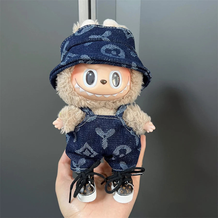 17cm Labubu Doll's Clothes Cute Fashion V1V2 Idol Clothing DIY Kids Gift Labubu Dress Cloak Gift Clothes Hair accessories Ropa
