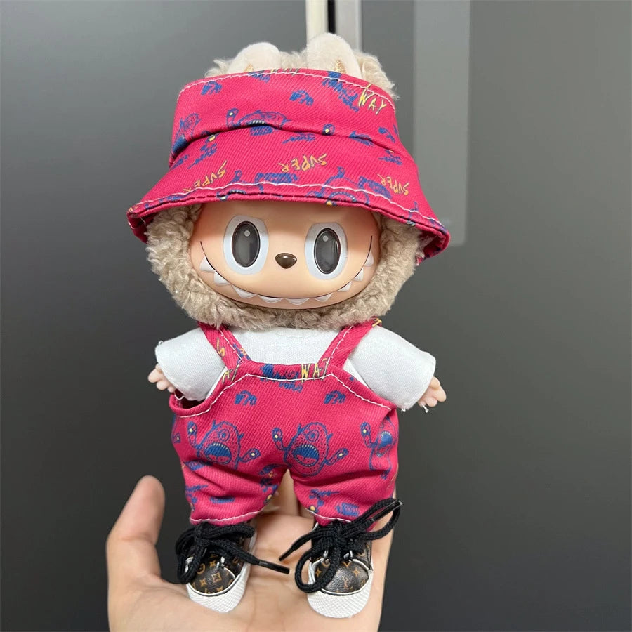 17cm Labubu Doll's Clothes Cute Fashion V1V2 Idol Clothing DIY Kids Gift Labubu Dress Cloak Gift Clothes Hair accessories Ropa