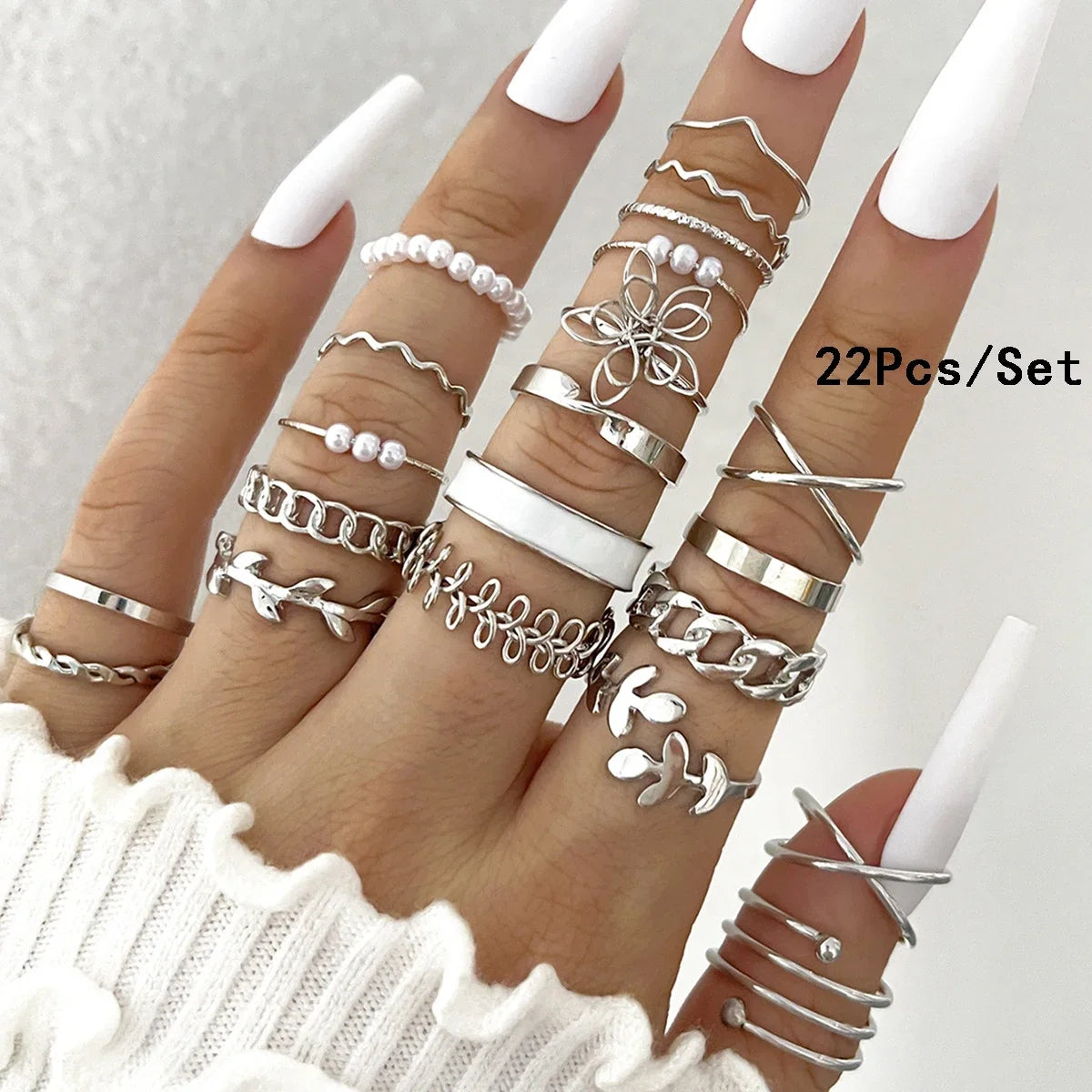 30Pcs Bohemian Geometric Knuckle Rings - Hiddengem