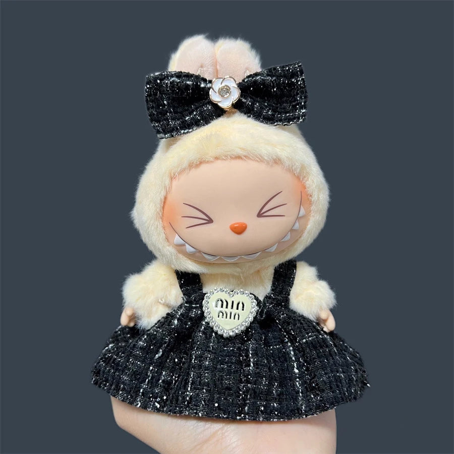 17cm Labubu Doll's Clothes Cute Fashion V1V2 Idol Clothing DIY Kids Gift Labubu Dress Cloak Gift Clothes Hair accessories Ropa