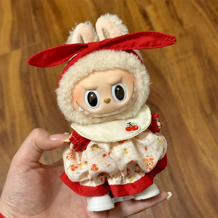 2025 New Labubu 17cm Doll Clothes Outfit Accessories for Korea Kpop Exo Labubu V1 V2 Idol Cool Handsome Clothing Gift