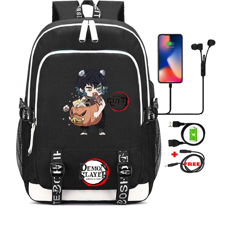 Demon Slayer Backpack Set - 3PC Anime School Bag Collection - Hiddengem
