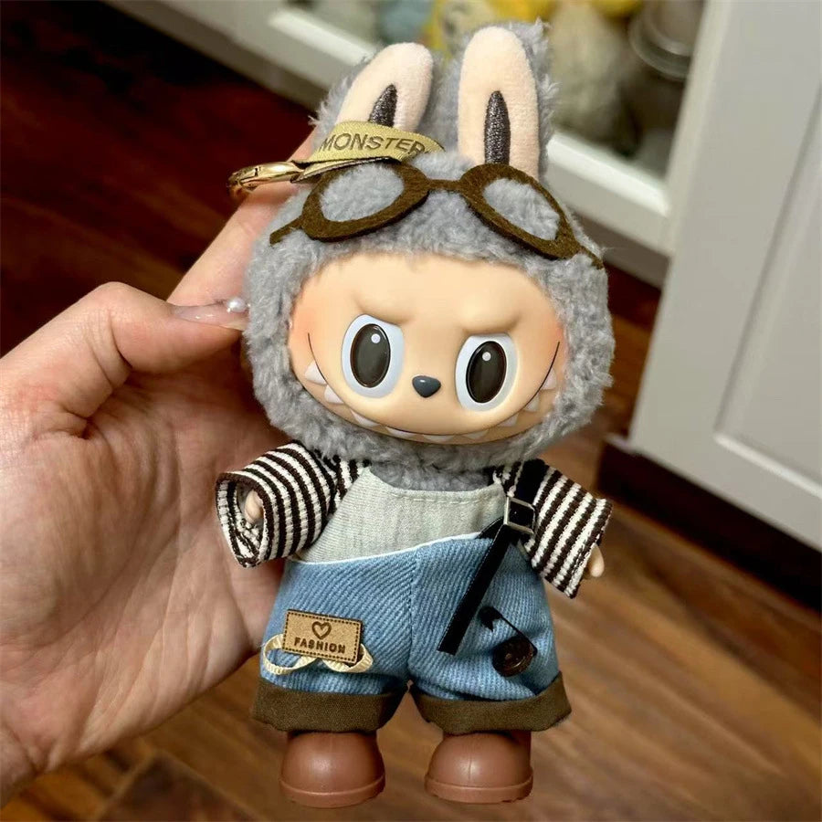17cm Labubu Doll's Clothes Cute Fashion V1V2 Idol Clothing DIY Kids Gift Labubu Dress Cloak Gift Clothes Hair accessories Ropa