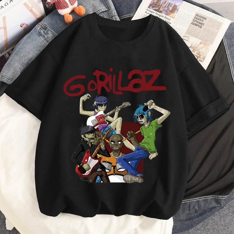 Gorillaz Rock Graphic T-Shirt - Hiddengem