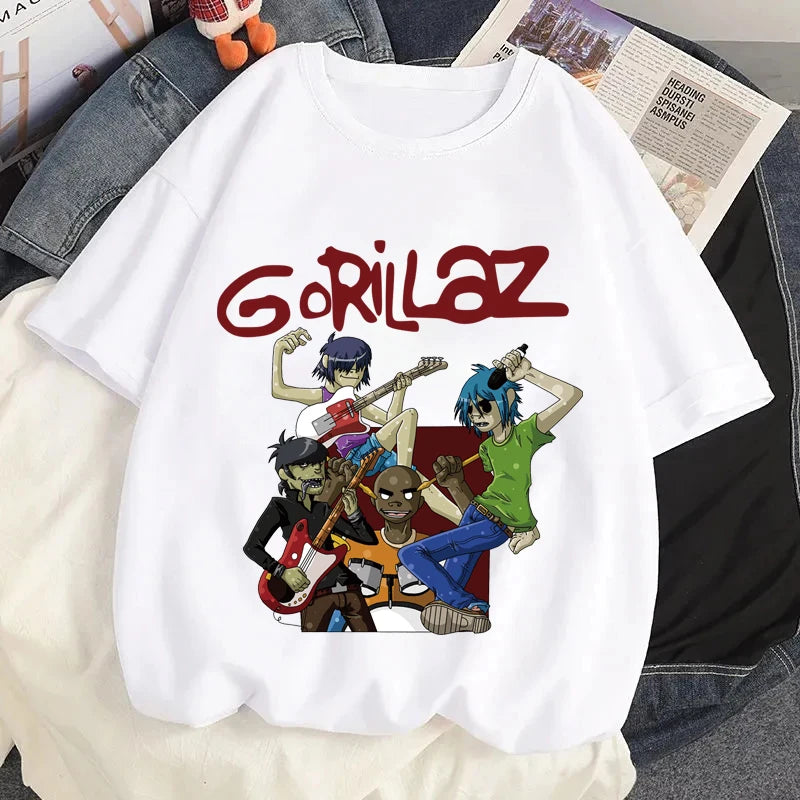 Gorillaz Rock Graphic T-Shirt - Hiddengem