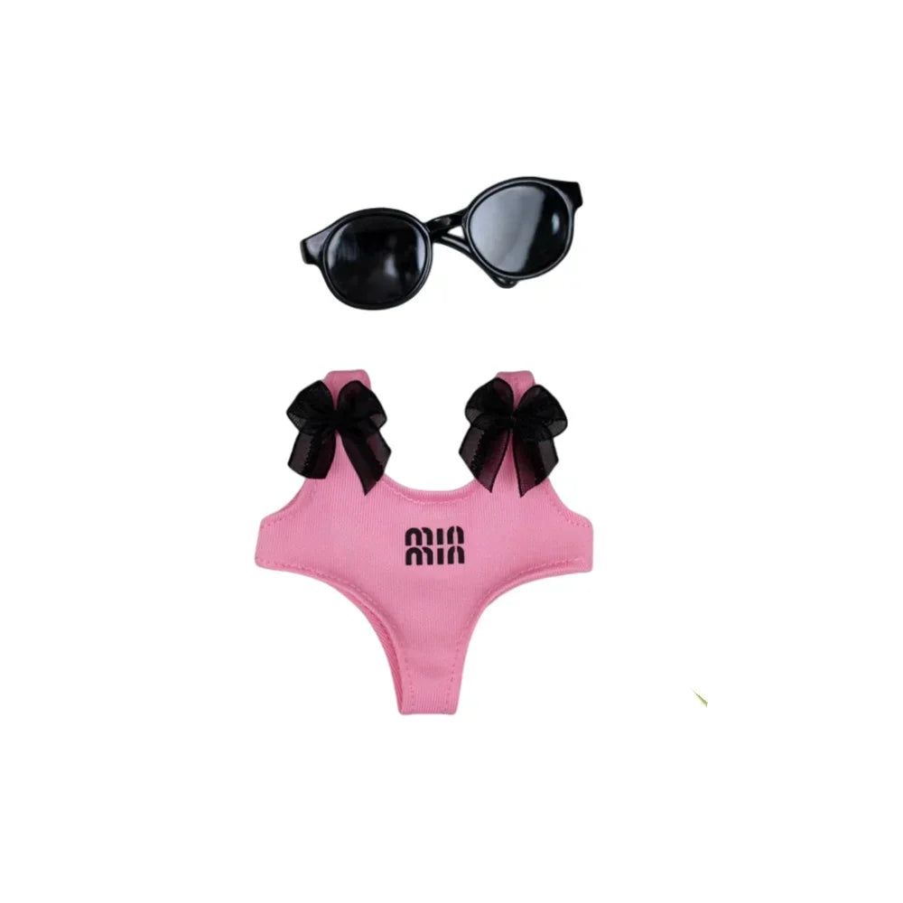 Labubu clothes summer swimsuits, sun and beach leisure swimsuits, Labubu accessories, fashionable and trendy clothing (no dolls)