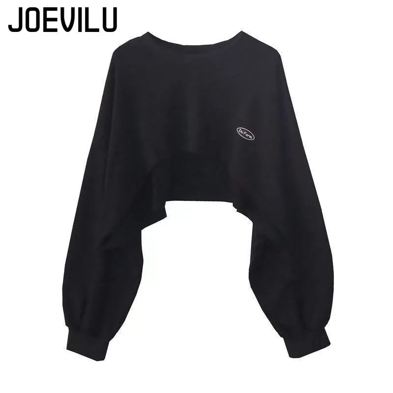 Oversized Crop Sweatshirt and Spaghetti Strap - Hiddengem