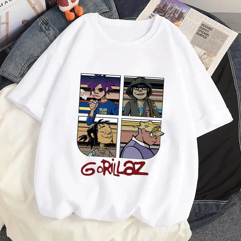 Gorillaz Rock Graphic T-Shirt - Hiddengem