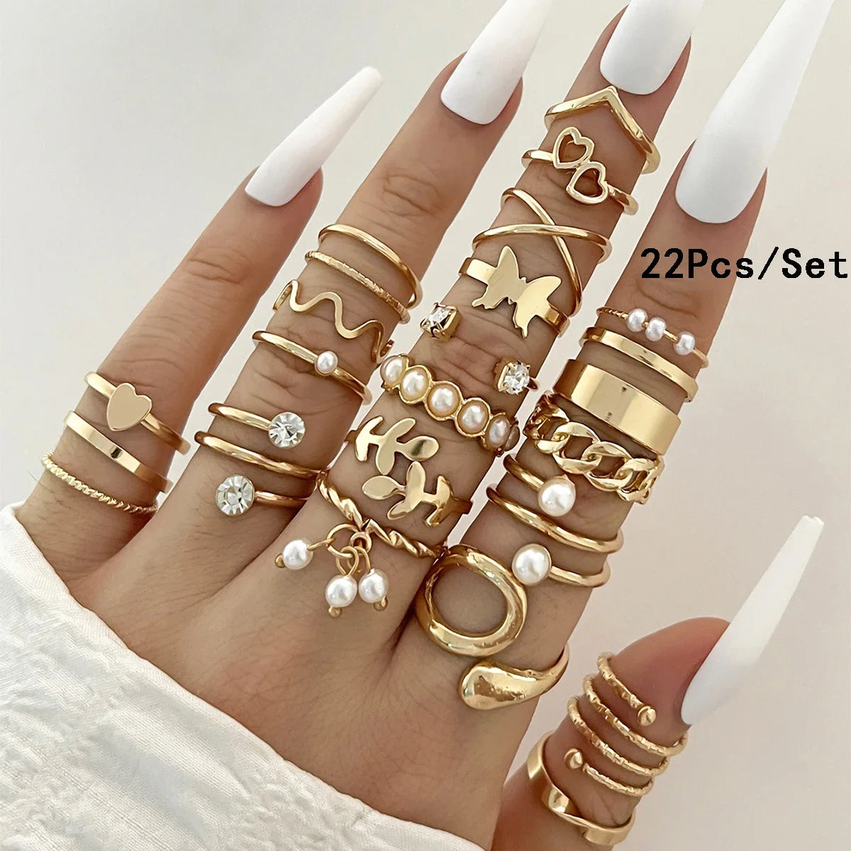 30Pcs Bohemian Geometric Knuckle Rings - Hiddengem