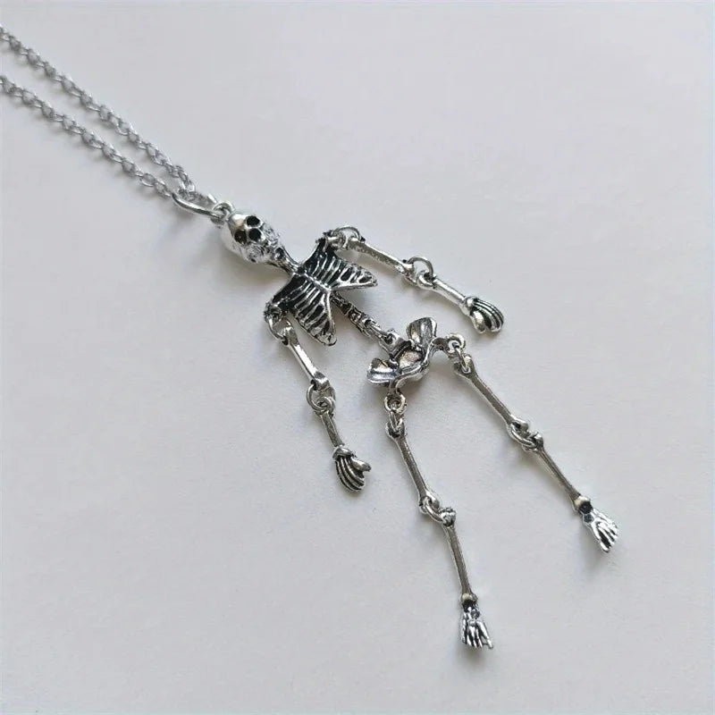 Halloween Vintage Skeleton Skull Pendant - Hiddengem