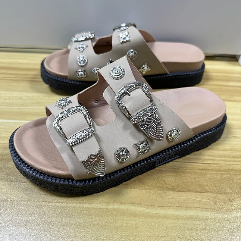 Fashion Women Slippers Street Punk - Hiddengem