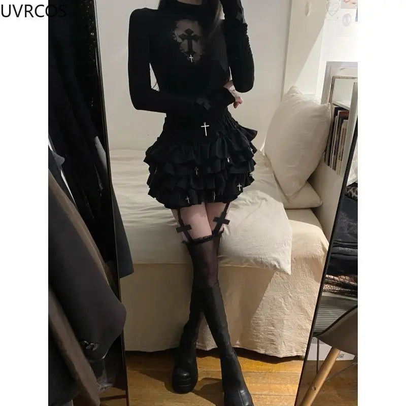Dark Gothic Lolita 2 Piece - Hiddengem