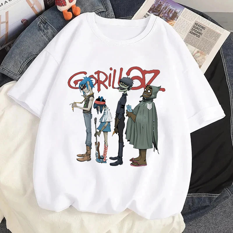 Gorillaz Rock Graphic T-Shirt - Hiddengem