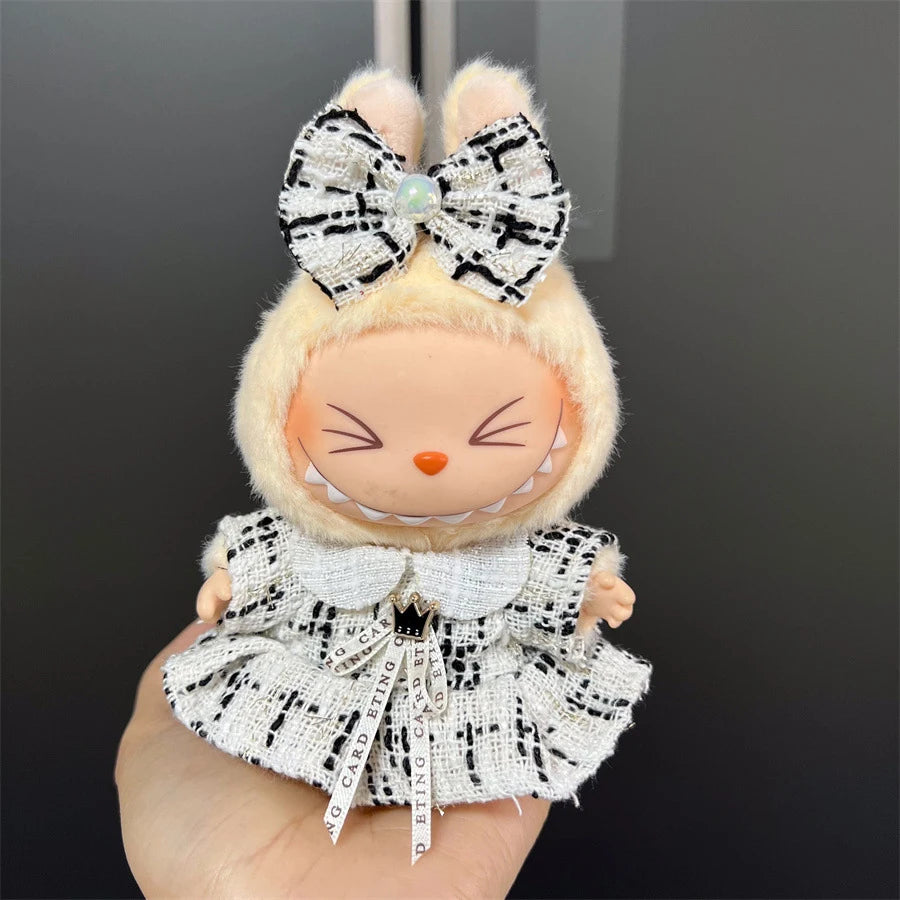 17cm Labubu Doll's Clothes Cute Fashion V1V2 Idol Clothing DIY Kids Gift Labubu Dress Cloak Gift Clothes Hair accessories Ropa