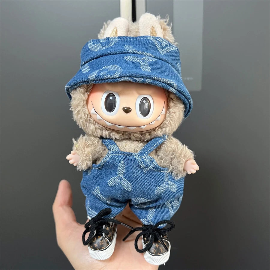 17cm Labubu Doll's Clothes Cute Fashion V1V2 Idol Clothing DIY Kids Gift Labubu Dress Cloak Gift Clothes Hair accessories Ropa