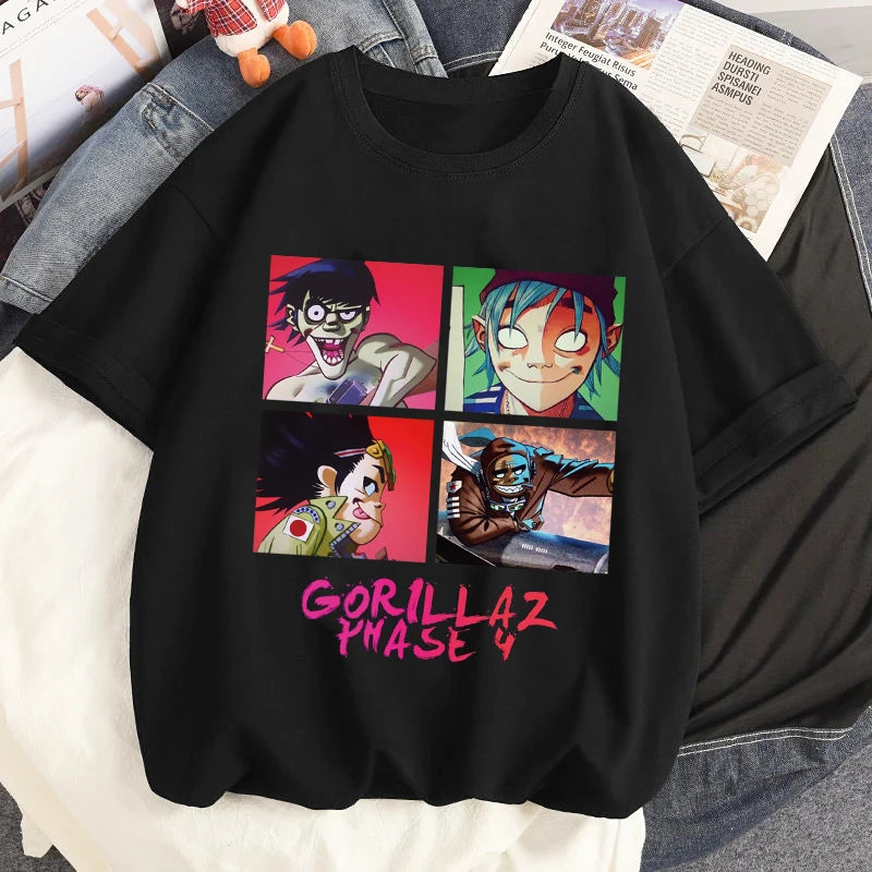 Gorillaz Rock Graphic T-Shirt - Hiddengem