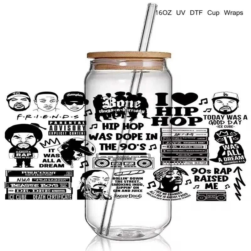 4+ Fashion Singers 90S Rap Uv Dtf Cup Wraps Transfer - Hiddengem