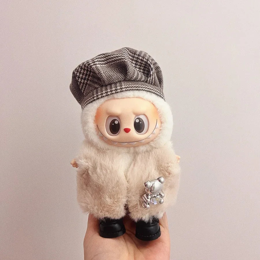 2025 New Labubu Clothing Popular New Products Fashion Velcro 17cm Doll Cute Dress Casual Set Skirt Plush Toy Clothing