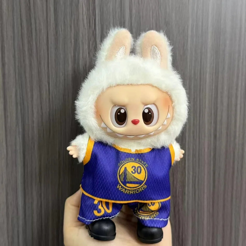 Anime Labubu Clothes Football basketball jerseys Labubu Idol V1 V2 Dolls Clothing Accessories 15/17cm Plush Doll Universal