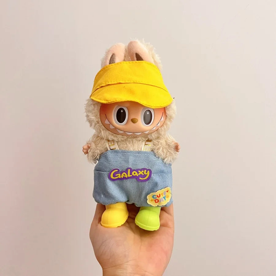 2025 New Labubu Clothing Popular New Products Fashion Velcro 17cm Doll Cute Dress Casual Set Skirt Plush Toy Clothing
