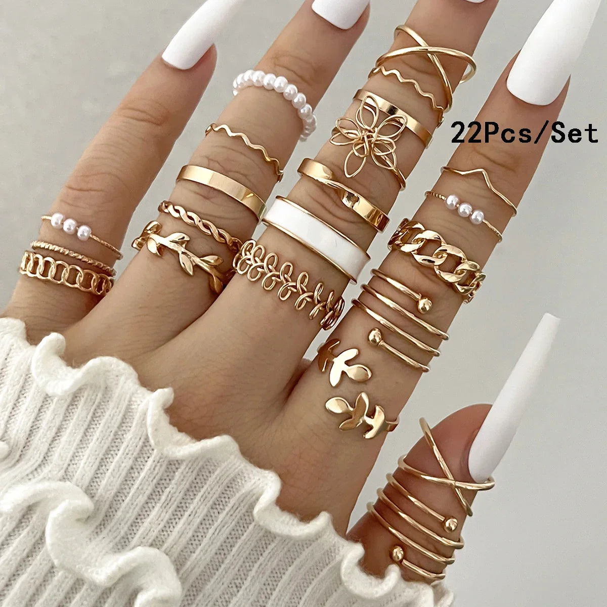 30Pcs Bohemian Geometric Knuckle Rings - Hiddengem