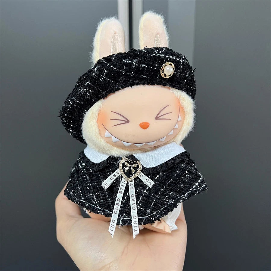 17cm Labubu Doll's Clothes Cute Fashion V1V2 Idol Clothing DIY Kids Gift Labubu Dress Cloak Gift Clothes Hair accessories Ropa