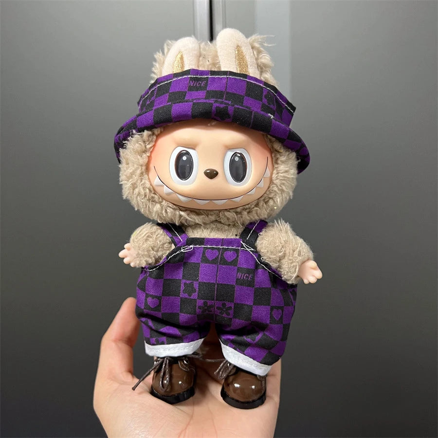 17cm Labubu Doll's Clothes Cute Fashion V1V2 Idol Clothing DIY Kids Gift Labubu Dress Cloak Gift Clothes Hair accessories Ropa