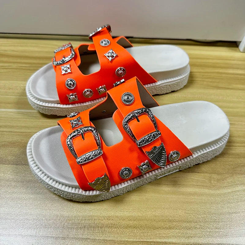 Fashion Women Slippers Street Punk - Hiddengem