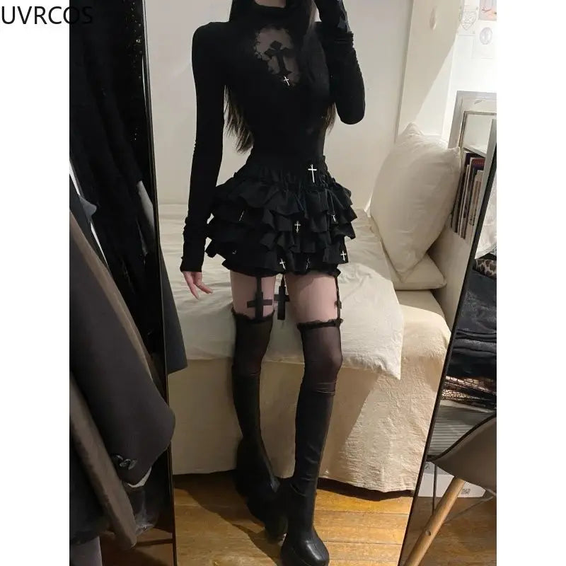 Dark Gothic Lolita 2 Piece - Hiddengem