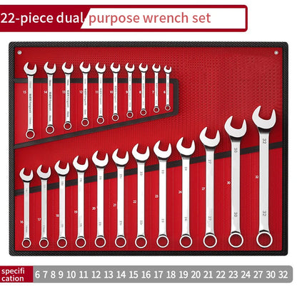 Wrench Set with Roll-Up Pouch, 6-24mm, - Hiddengem