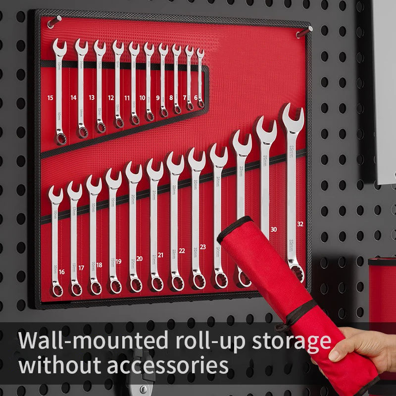 Wrench Set with Roll-Up Pouch, 6-24mm, - Hiddengem