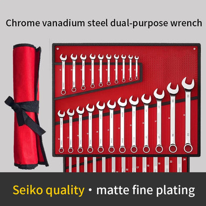 Wrench Set with Roll-Up Pouch, 6-24mm, - Hiddengem