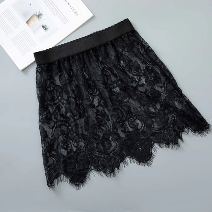 Mesh Lace Transparent Mini Tulle Skirt - Hiddengem