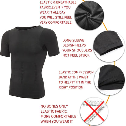 Men's shaper Underwear Waist Trainer Corrective Posture Vest Corset - Hiddengem