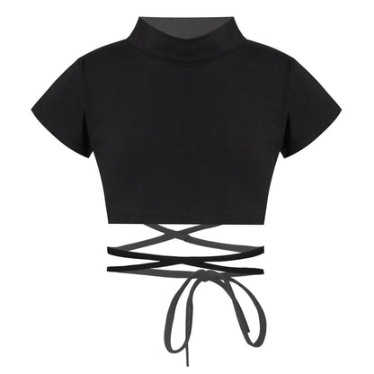 Jazz Costume Hip Hop Girls Clothing Black Tops Short Sleeve Hip Hop Crop Top Tshirt For Kids Performance Modern Dancing Clothes